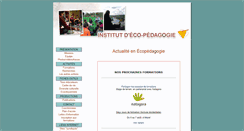 Desktop Screenshot of institut-eco-pedagogie.be