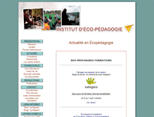 Tablet Screenshot of institut-eco-pedagogie.be